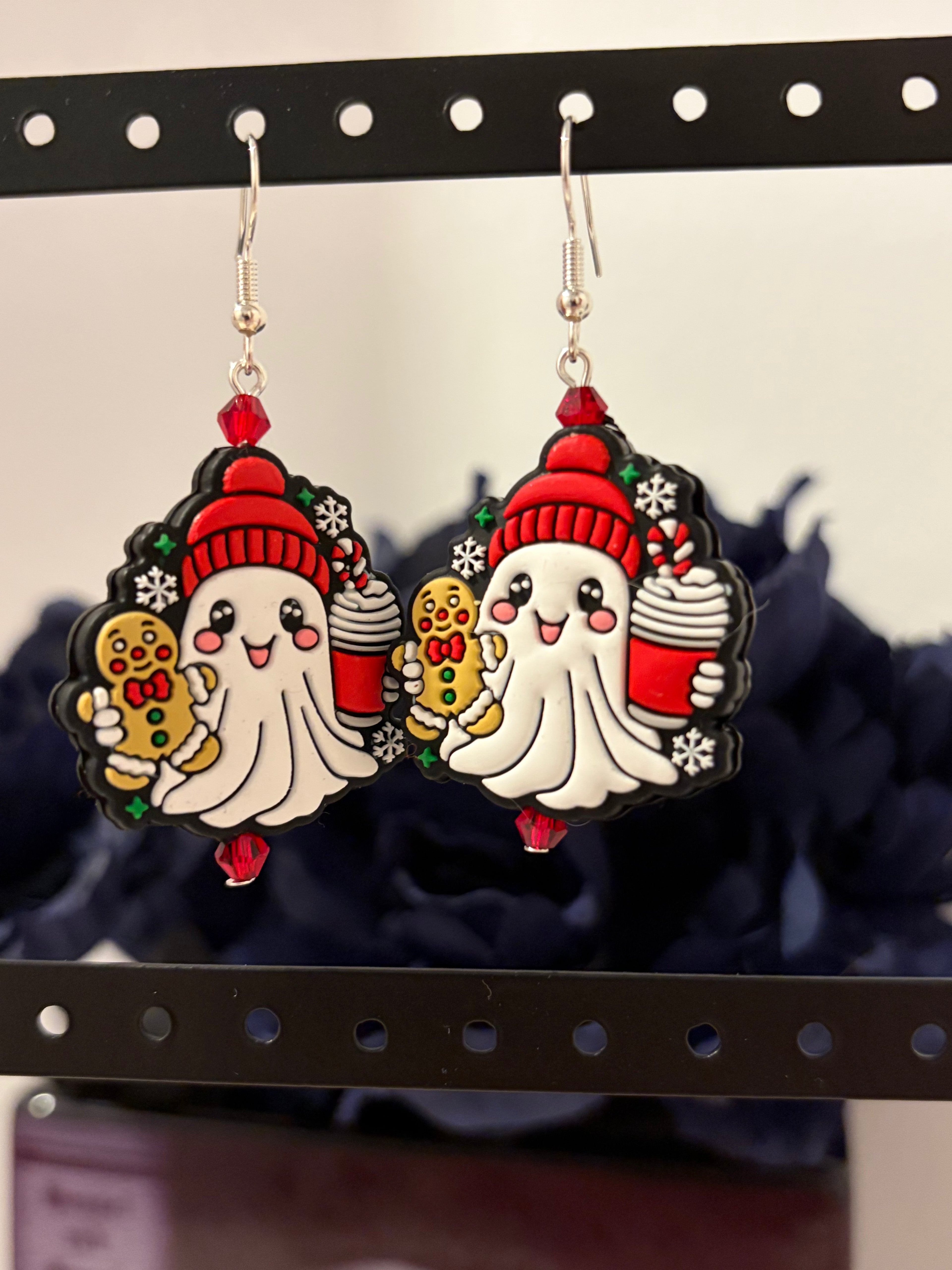 Ghost holiday earrings